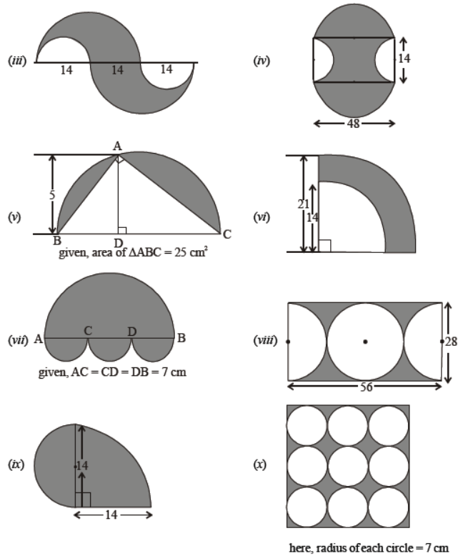 Worksheets For Class 10 Mathematics Areas related to Circles