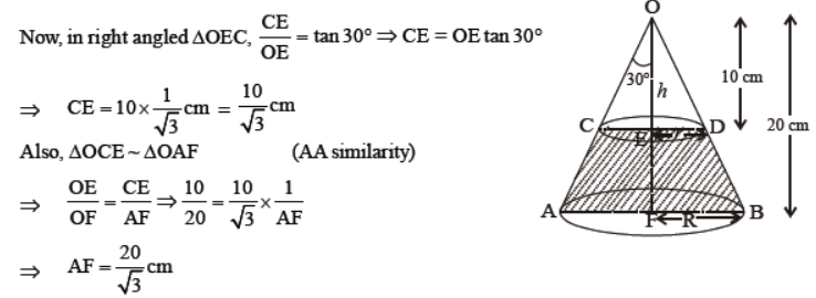 Worksheets For Class 10 Mathematics Surface Area and Volume