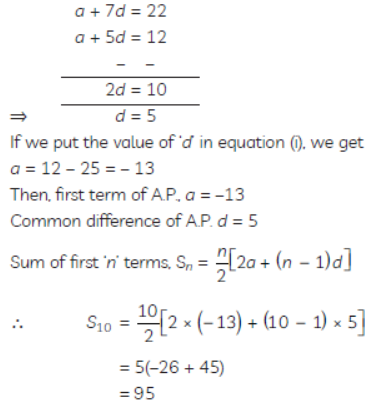 Worksheets For Class 10 Mathematics Arithmetic Progression