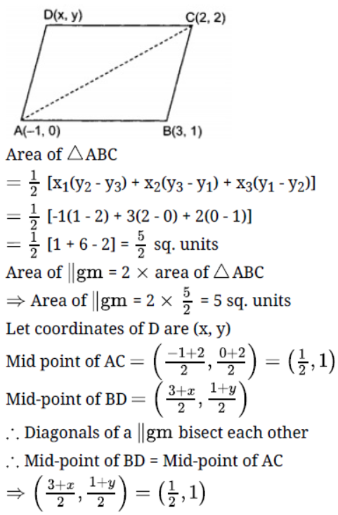 Worksheets For Class 10 Mathematics Coordinate Geometry
