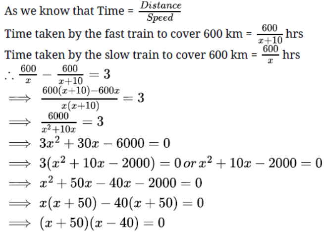 Worksheets For Class 10 Mathematics Quadratic Equation