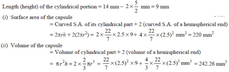 Worksheets For Class 10 Mathematics Surface Area and Volume