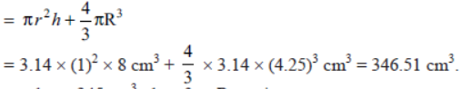 Worksheets For Class 10 Mathematics Surface Area and Volume