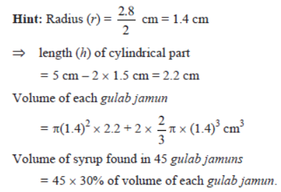 Worksheets For Class 10 Mathematics Surface Area and Volume