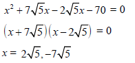 Worksheets Chapter 4 Quadratic Equation Class 10 Mathematics