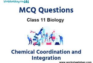Chemical Coordination and Integration MCQ Questions Class 11 Biology