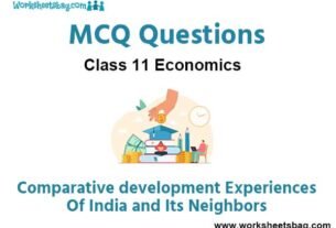 MCQ Questions Chapter 10 Comparative development Experiences Of India and Its Neighbors Class 11 Economics