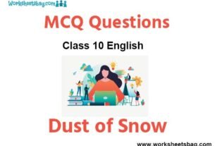 Dust of Snow MCQ Questions Class 10 English