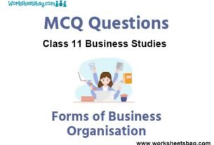 Forms of Business Organisation MCQ Questions Class 11 Business Studies