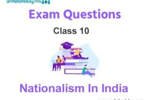 Nationalism in India Exam Questions Class 10 Social Science
