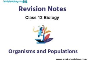 Notes Organisms and Populations Class 12 Biology