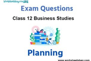 Planning Exam Questions Class 12 Business Studies
