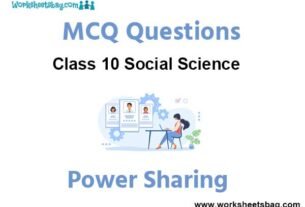 Power-Sharing MCQ Questions Class 10 Social Science