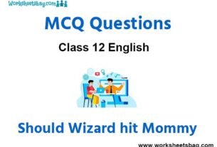 Should Wizard hit Mommy (John Updike) MCQ Questions Class 12 English