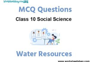 Water Resources MCQ Questions Class 10 Social Science