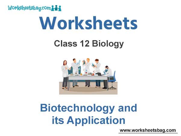 Worksheets Class 12 Biology Biotechnology and its Application