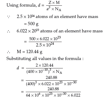 The Solid State Worksheet Class 12 Chemistry