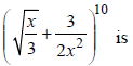 VBQs Binomial Theorem Class 11 Mathematics