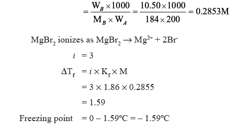 Solutions Exam Questions Class 12 Chemistry