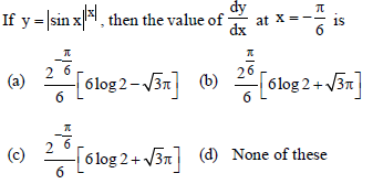 MCQ Chapter 5 Continuity and Differentiability Class 12 Mathematics
